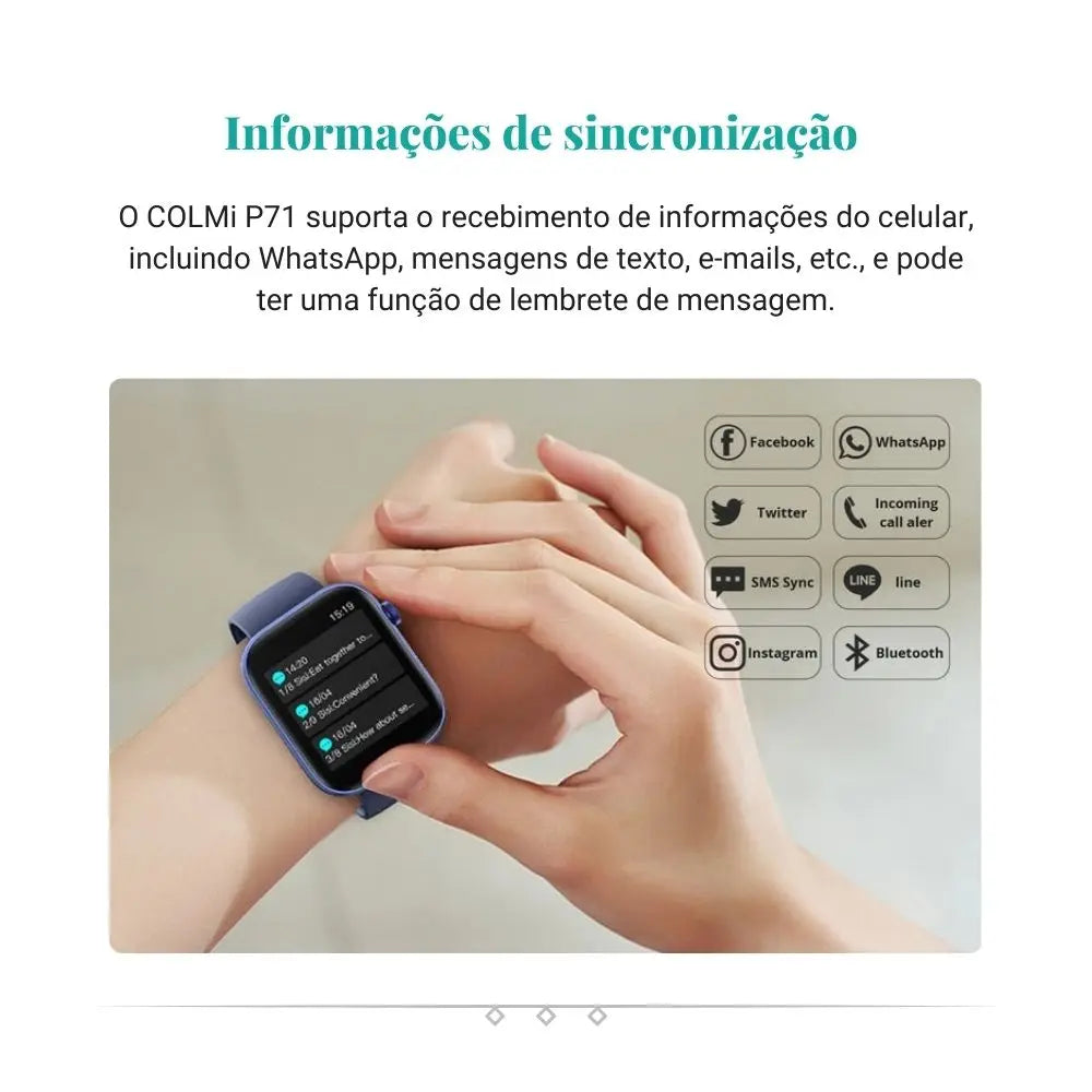 Relogio Smart Unisex Voz Ativo Monitoramento de Saúde, Impermeável, Notificação Inteligente