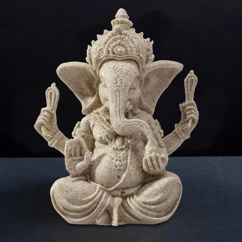 Estatua Escultura Ganesha em Arenito artesanal decoração casa /altar