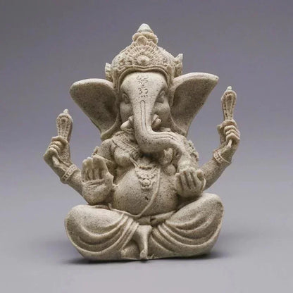 Estatua Escultura Ganesha em Arenito artesanal decoração casa /altar