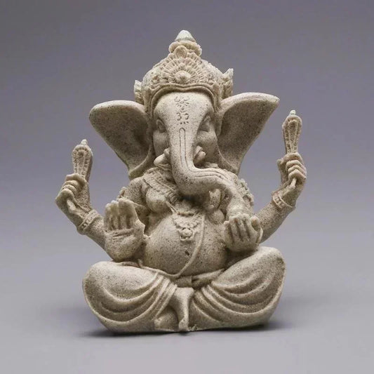 Estatua Escultura Ganesha em Arenito artesanal decoração casa /altar