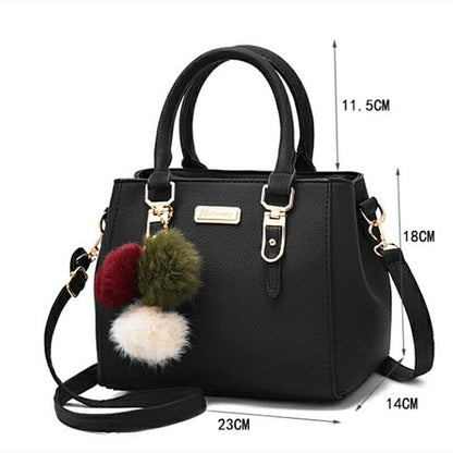 Bolsa Vintage Feminina c/ acessório plush casual Moderna